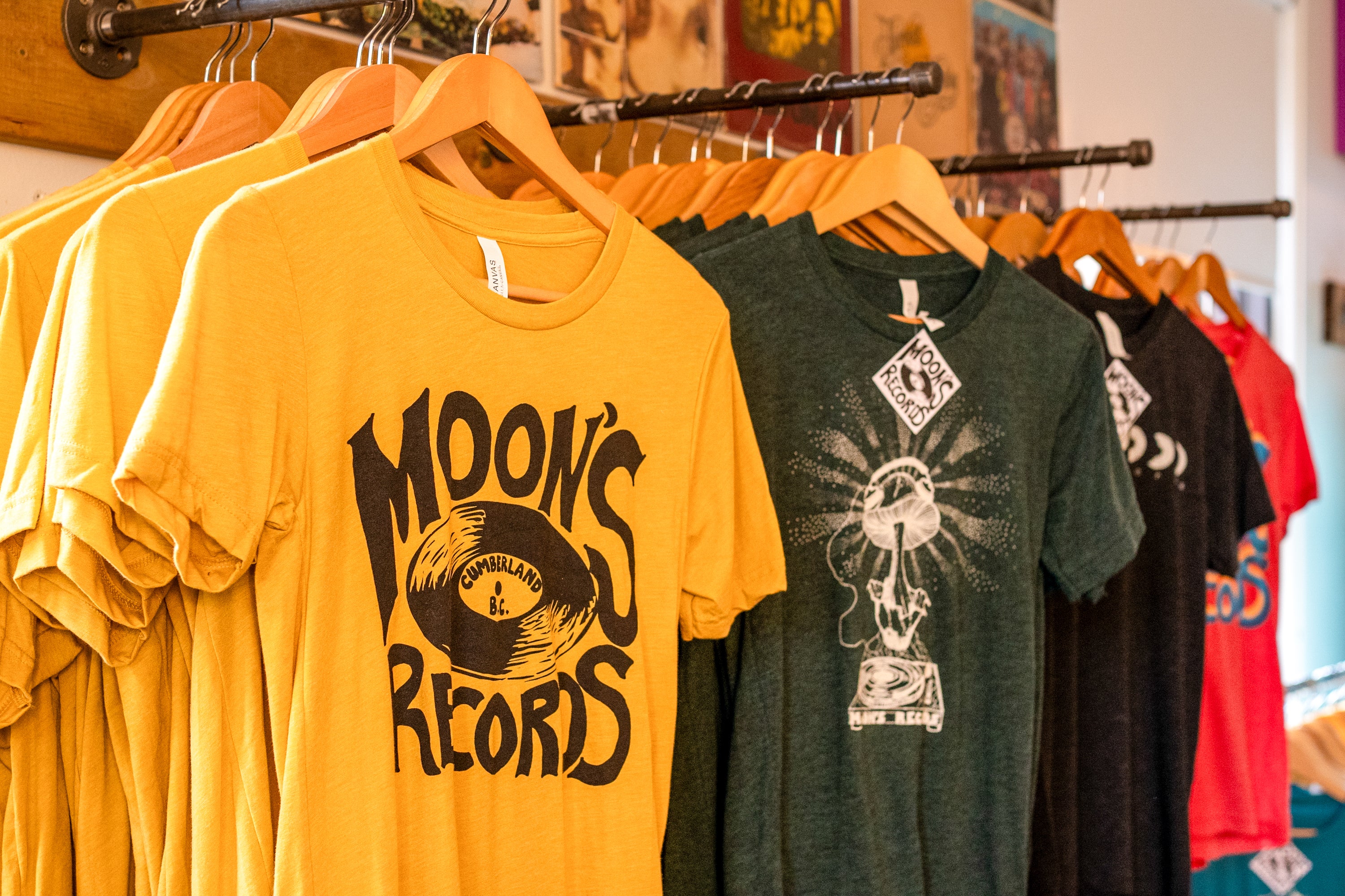 rack of moons records tshirts front