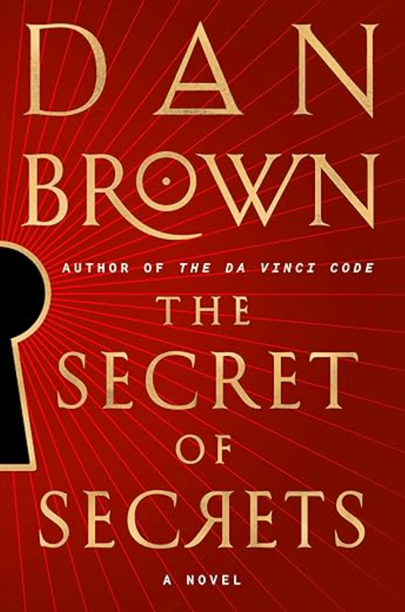 Book cover of 'The Secret of Secrets' by Dan Brown with a red background and keyhole symbol.