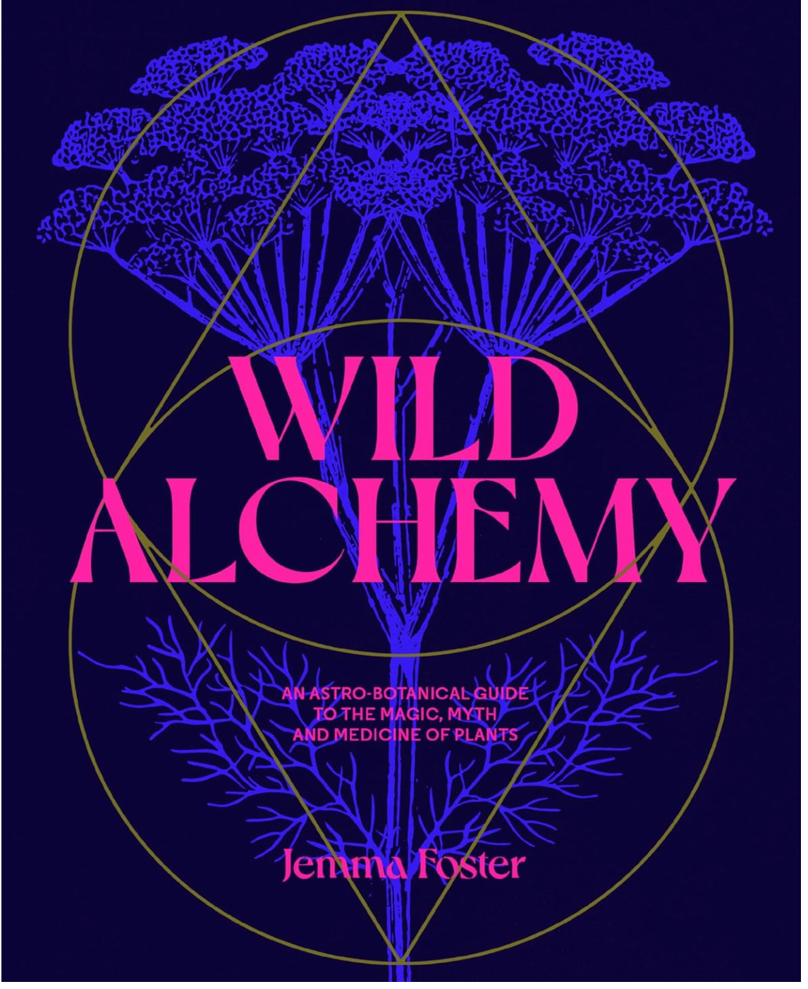 Book cover of 'Wild Alchemy' with purple text and plant-like design on a dark background