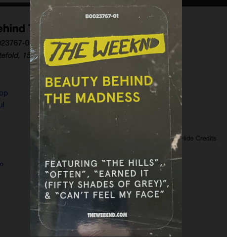 The WEEKND - BEAUTY BEHIND THE MADNESS - 2LP black vinyl