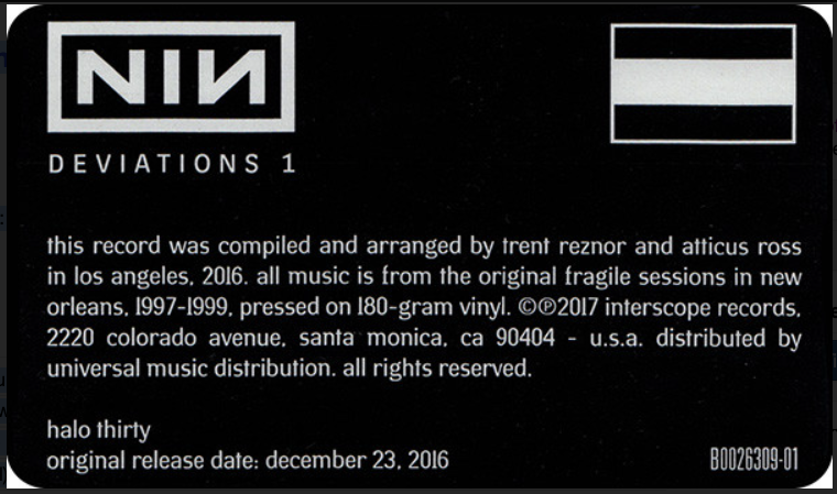 Nine Inch Nails - The Fragile - Deviations 1 - 4LP