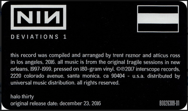 Nine Inch Nails - The Fragile - Deviations 1 - 4LP